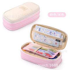 Angoo pencil case in purple and beige
