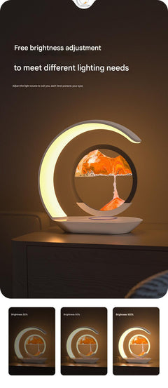 USB rechargeable LED lamp showcasing blue and yellow colours