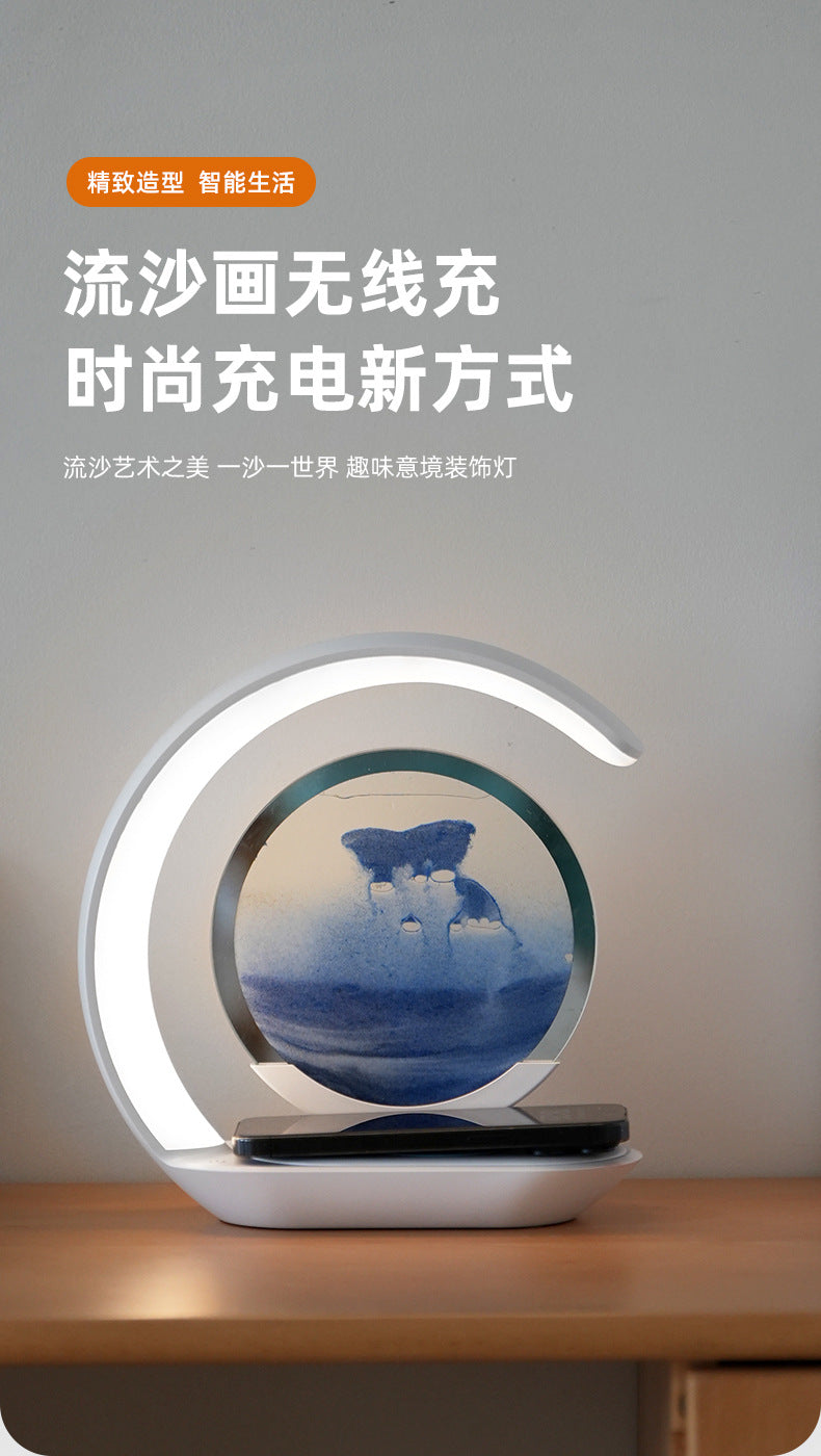 Stylish LED lamp in a contemporary home setting