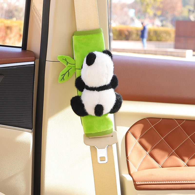 Cute Cartoon Car Safety Belt Shoulder Pad with panda design