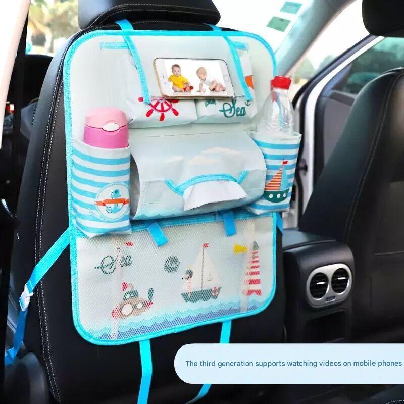 Pink fox backseat organizer for children