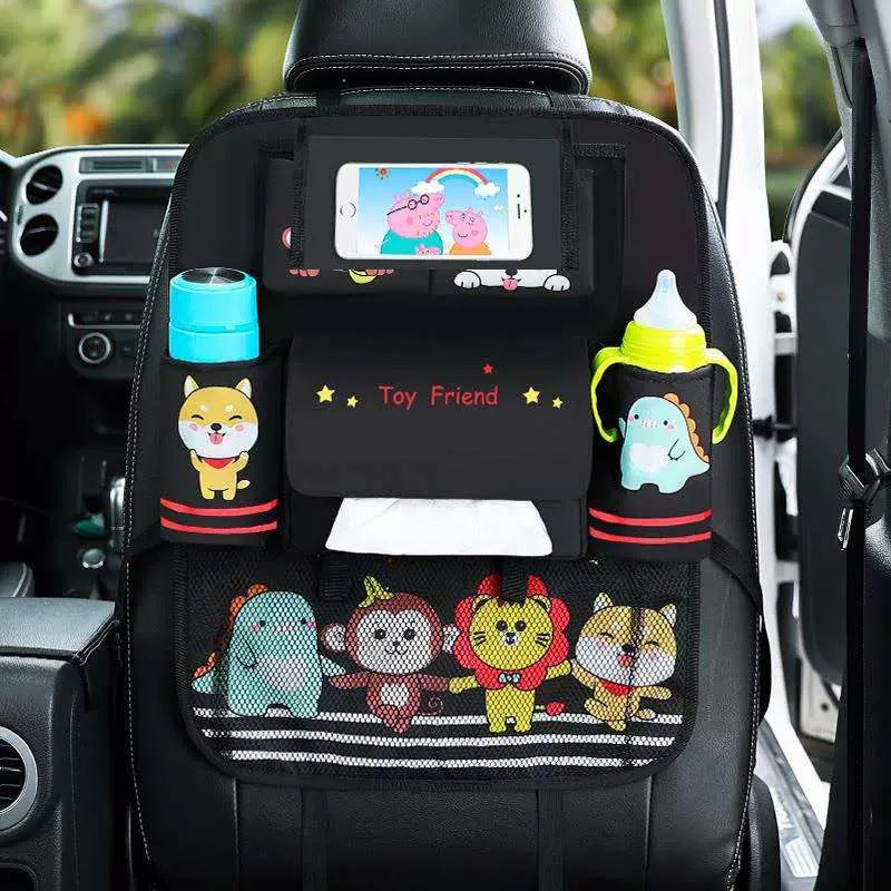 Colorful cartoon designs in kids car storage