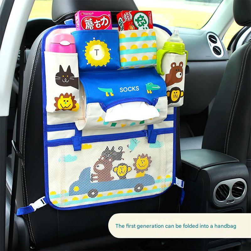 Pink fox backseat organizer for children