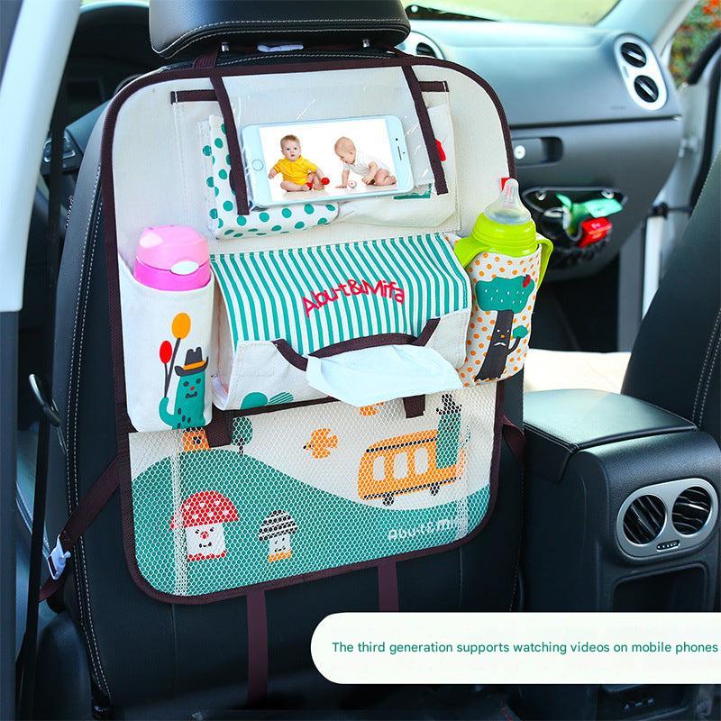 Colorful cartoon designs in kids car storage