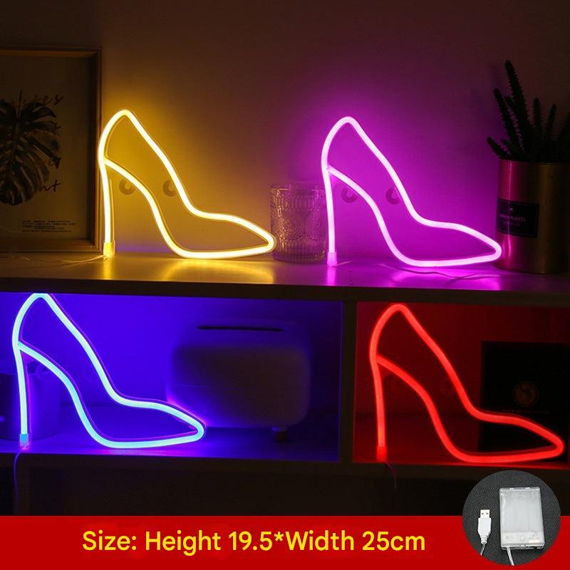 Colourful cactus neon light