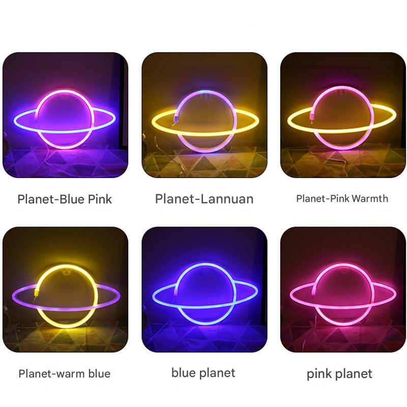 Bright cloud shaped neon light