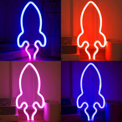 Decorative star shaped neon light