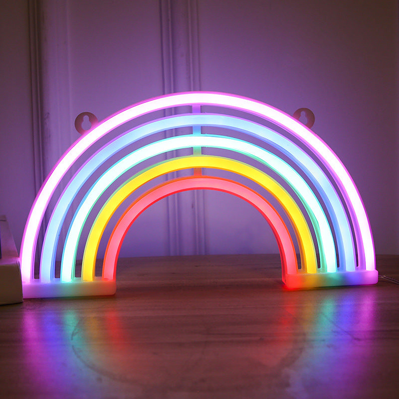 Creative lightning bolt neon light