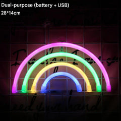 Fun heart shaped neon light