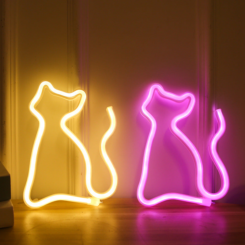 Fun heart shaped neon light