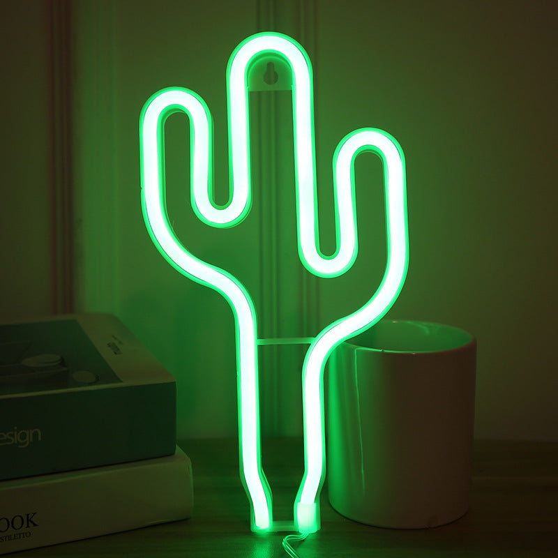 Decorative star shaped neon light