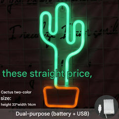 Creative lightning bolt neon light