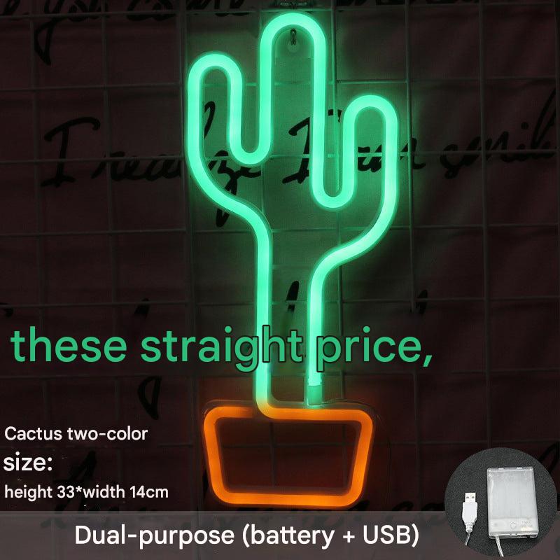 Creative lightning bolt neon light