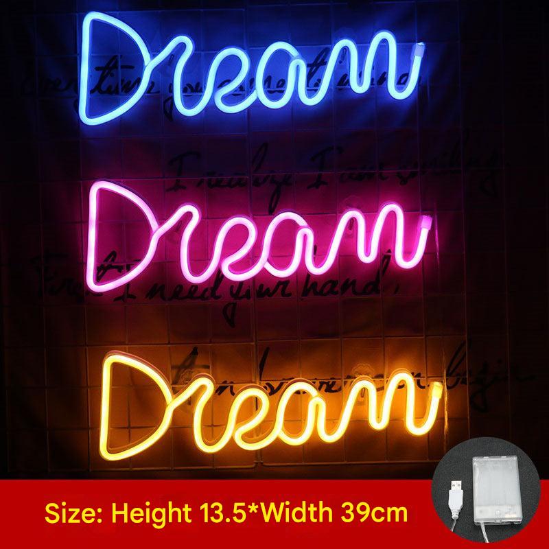 Colourful cactus neon light