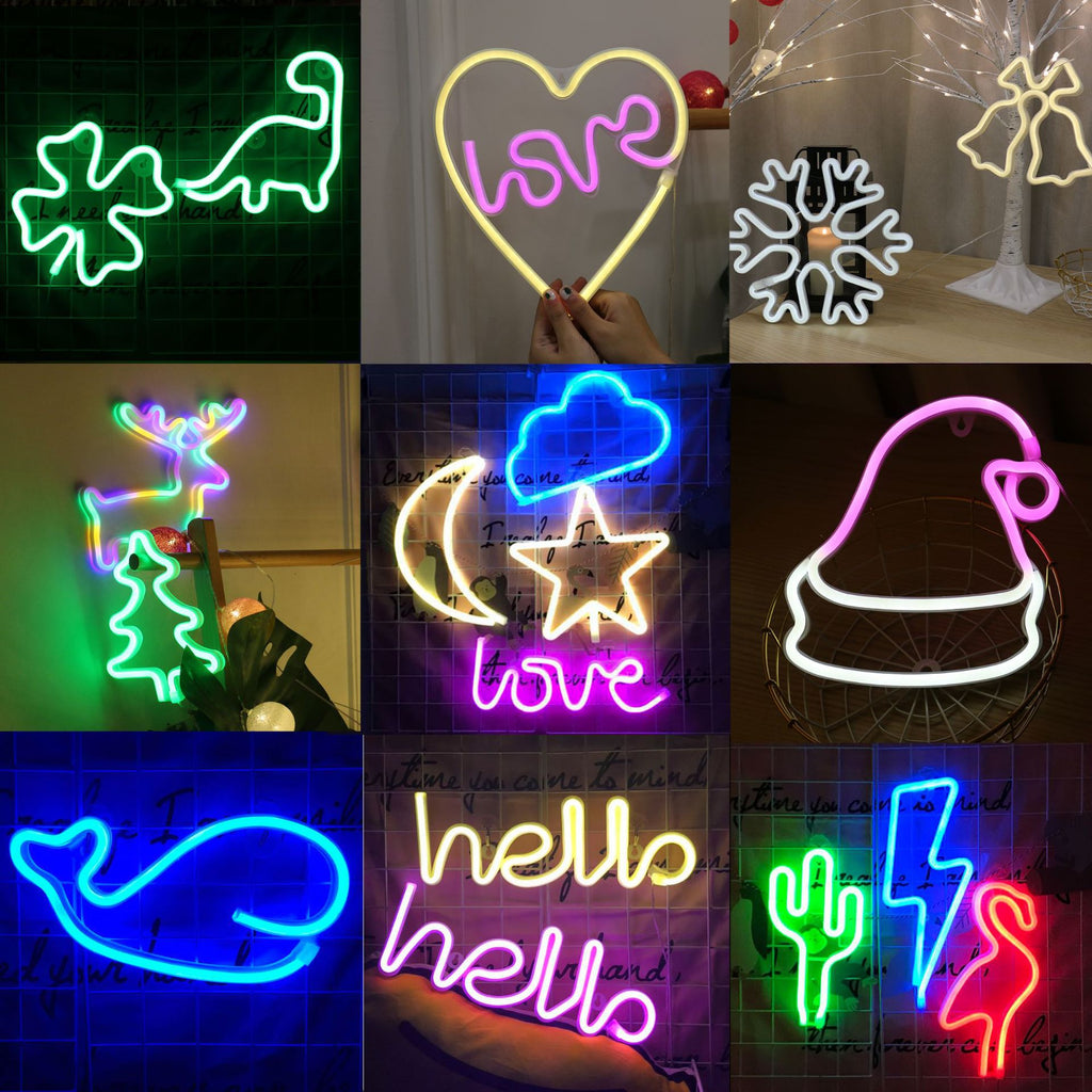 Bright cloud shaped neon light