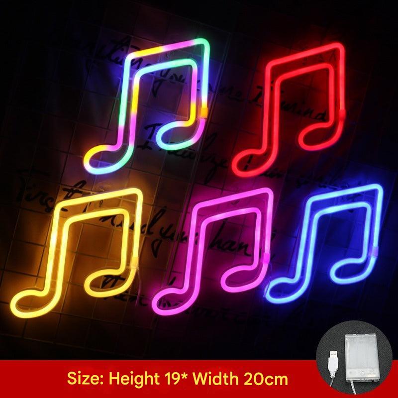 Decorative star shaped neon light
