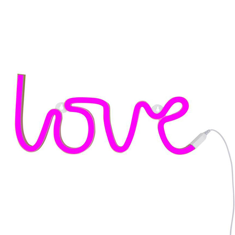 Creative lightning bolt neon light