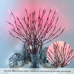 Cozy ambiance created by decorative twig lights