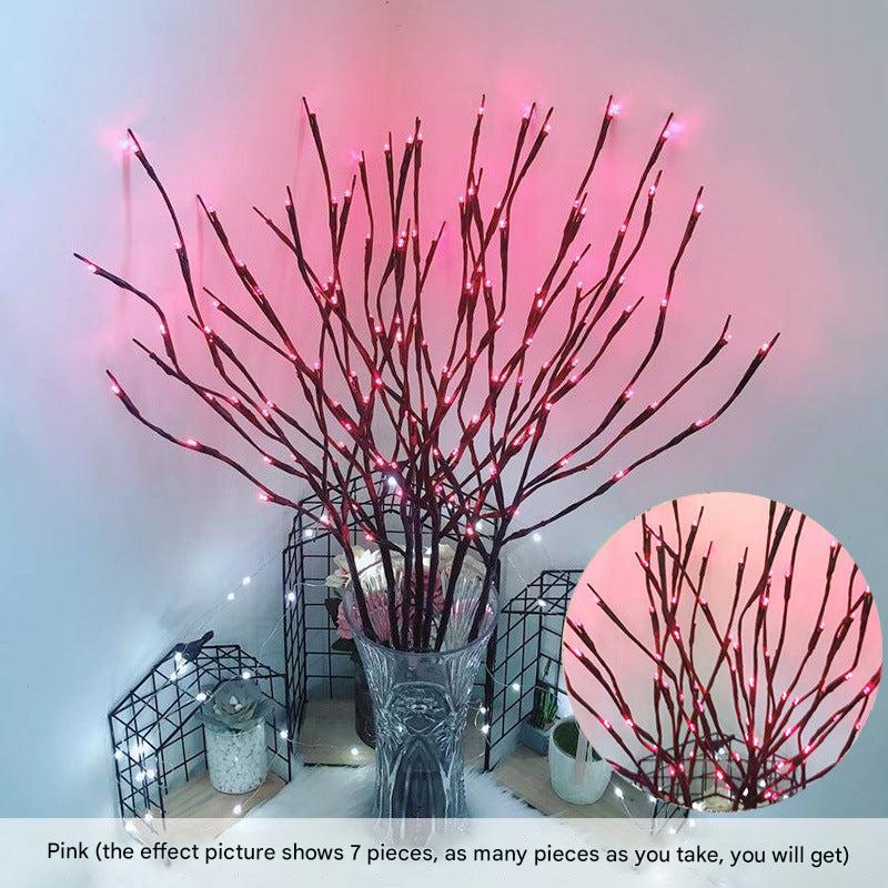 Cozy ambiance created by decorative twig lights