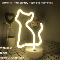 LED neon light design with flamingo shape