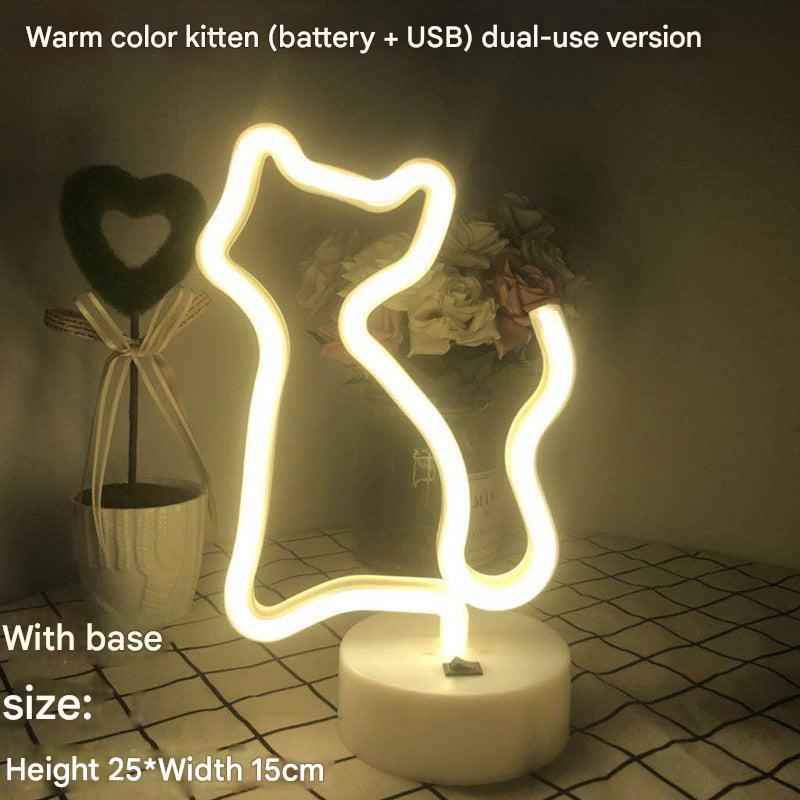 LED neon light design with flamingo shape