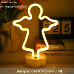 dual power USB neon light display
