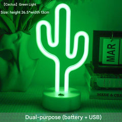 LED neon light design with flamingo shape