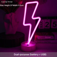 dual power USB neon light display