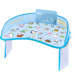Kids travel tray with drawing desk and storage