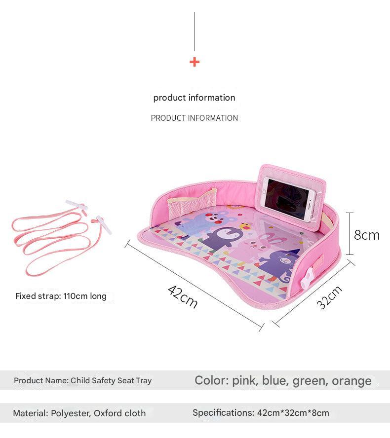 Portable kids drawing tray in car