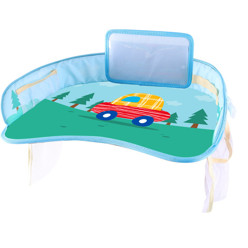 Child-friendly travel tray for car