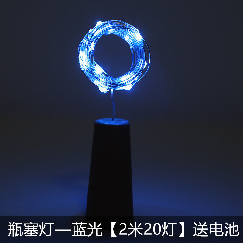 Multicolor LED fairy lights with bottle stopper image 1