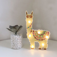 Battery-powered LED Alpaca with tongue out design