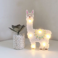 Alpaca night light in a room setting