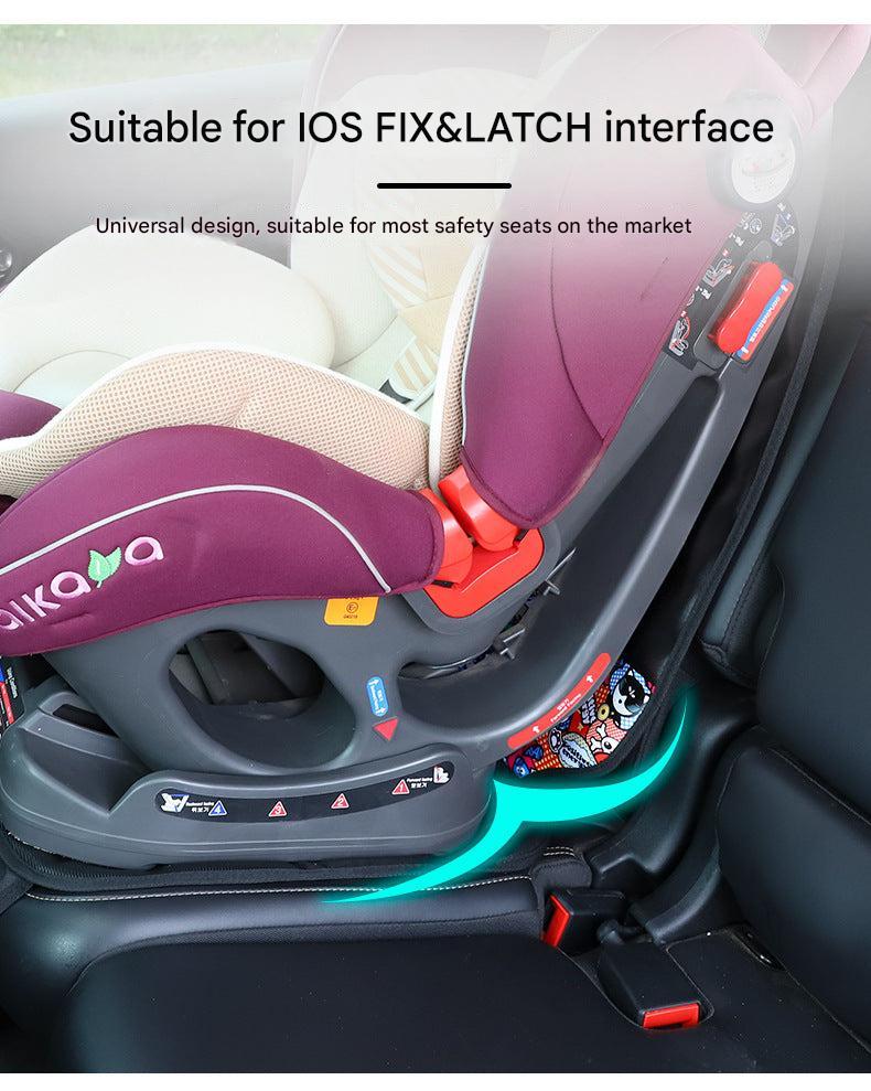 Black leather car seat safety pad
