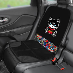 Child car seat pad with dinosaur pattern