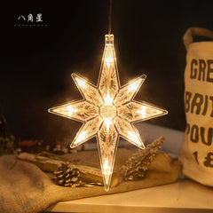Close up of decorative curtain fairy lights