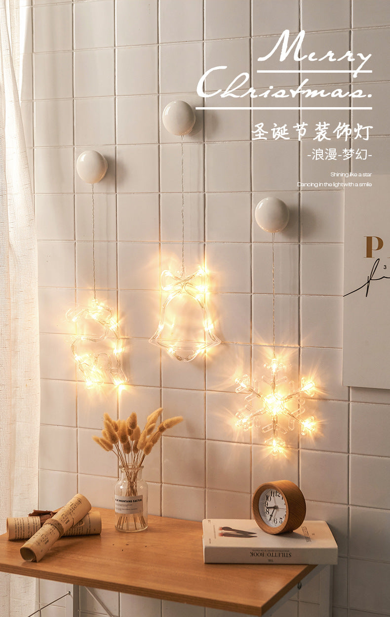 Charming battery powered window lights display