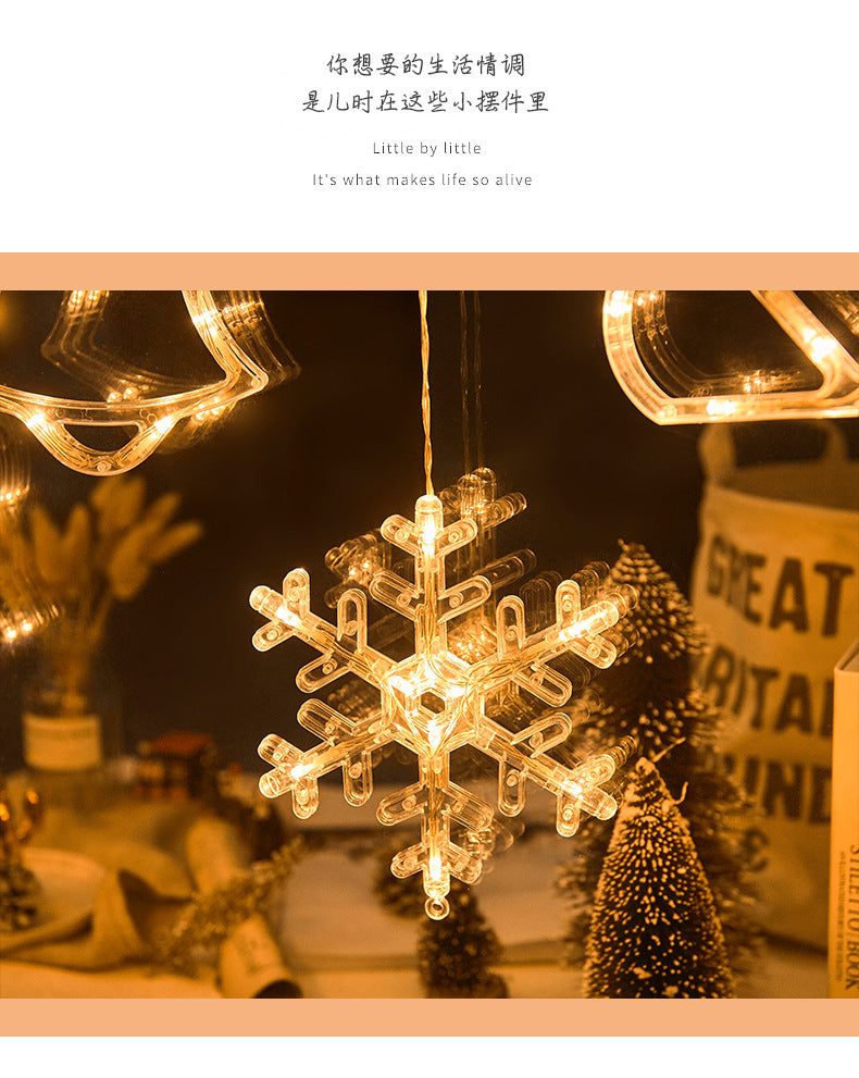 Suction cup fairy lights on a balcony