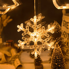 Close up of decorative curtain fairy lights