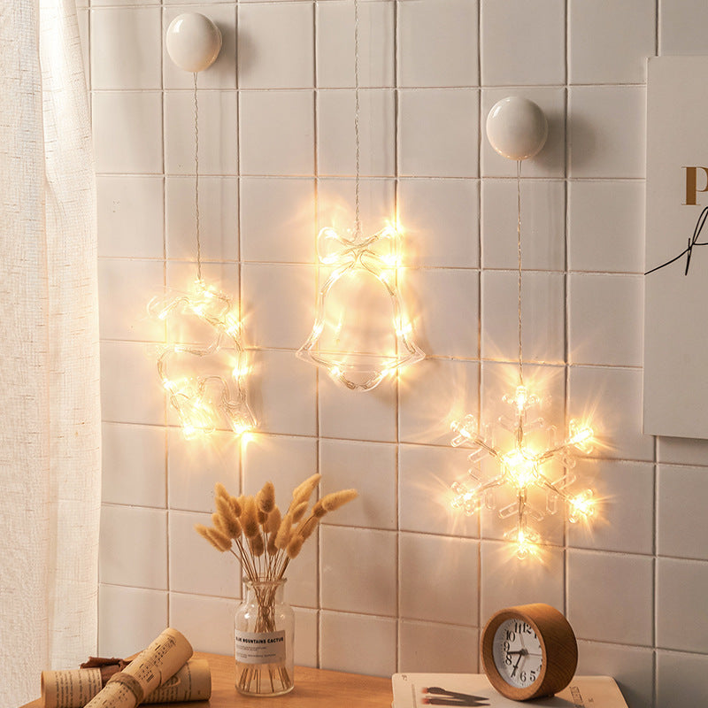 Suction cup fairy lights on a balcony