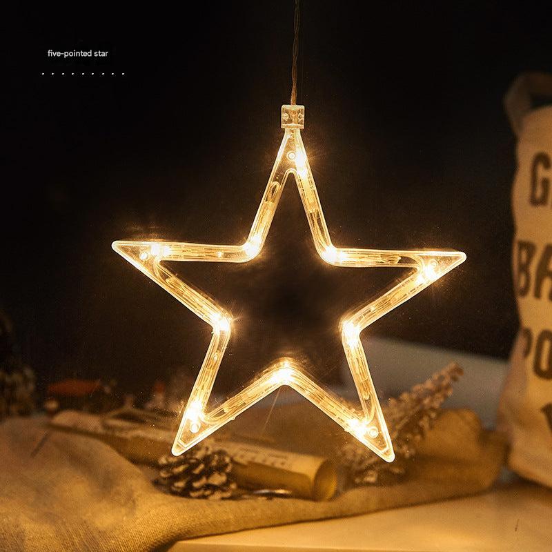 Christmas window lights in various shapes