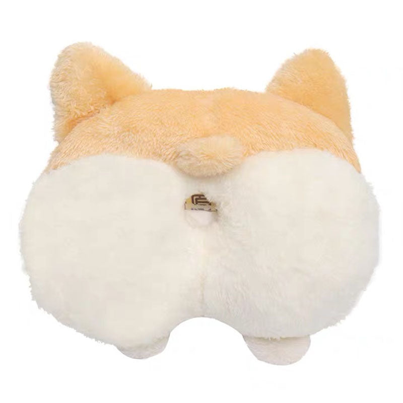 Plush Corgi Butt Car Tissue Holder front view