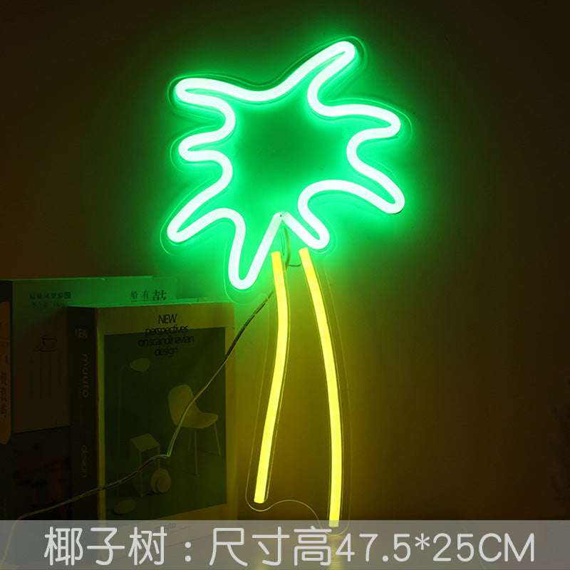 Neon sign with the word hello in bright colours