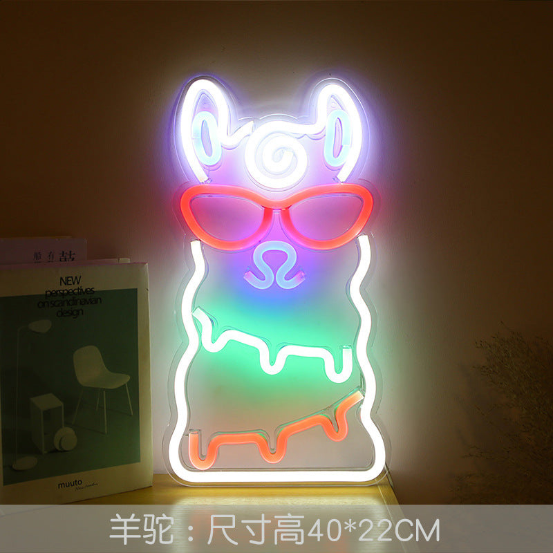 Shooting star LED neon sign for dreamy appeal