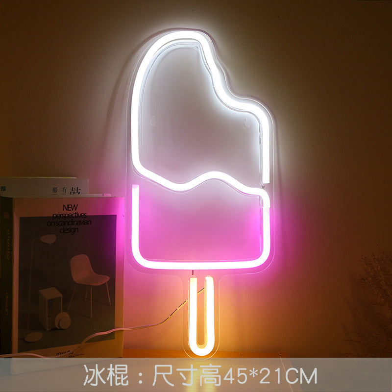 LED neon sign shaped like a double heart