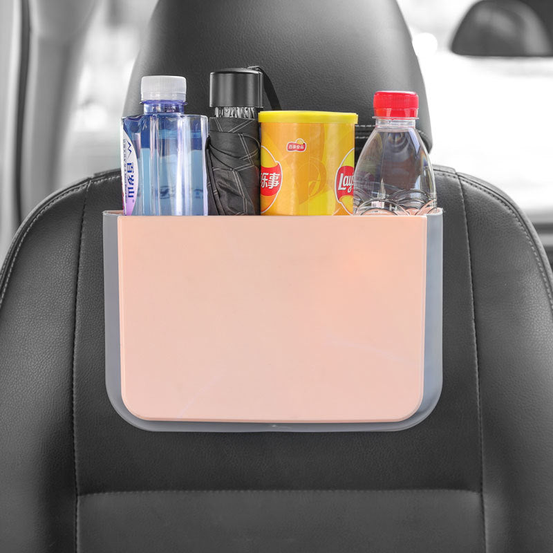 Portable car trash can with foldable design