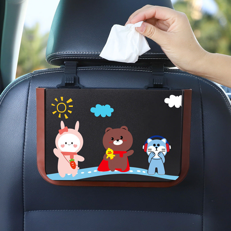 Stylish black car organiser with easy-hang feature
