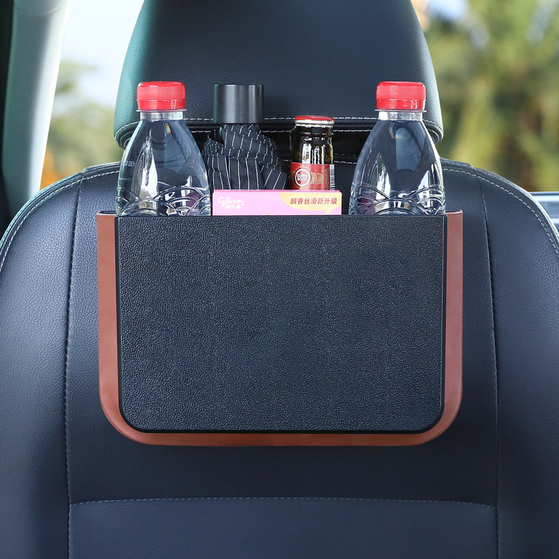 Washable car trash can with storage functionality