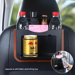Compact car trash can in macaron pink